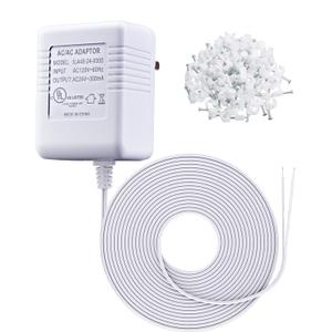 24 Volt Transformer, C Wire Adapter Thermostat, Compatible with Conventional Thermostats and Doorbells Power Supply (23ft Cable)