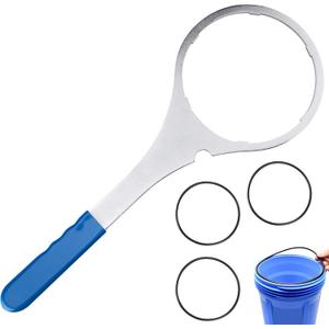 SW-4-SS-8 Metal Water Filter Wrench (6" ID) & 3-Pack 151122 O-Rings Kit