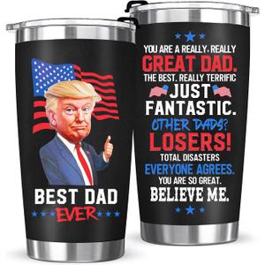 Fathers Day Gift from Daughter, Gifts for Dad from Son - Dad Birthday Gift Ideas, Best Dad Ever Gifts, Good Christmas Presents for Dads - 20oz Coffee Cup Tumbler