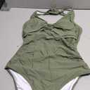 SUUKSESS Women Sexy Tummy Control One Piece Swimsuits Halter Push Up Bathing Suits (Large, #1 Army Green)