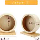 antiai Hamster Wooden Silent Wheel, Small Animal Exercise Wheel Accessories, Quiet Spinner Hamster Running Wheels Toys for Hamsters,Guinea Pig, Gerbils, Mice and Other Small Pets,8.2' Medium Size