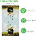 St. Patrick's Day Kitchen Towels 18x26 Inch Clover Kitchen Dish Towels Hand Towels Seasonal Holiday Anniversary Indoor Bathroom Decoration Set of 6