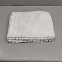 LINLA Bathroom Rugs Sets 2 Piece, Absorbent Soft Chenille Bath Mat, Non-Slip,Quick Dry, Washable, Carpet Mats for Floor, Tub and Shower,32" x 20"/24" x 17", White