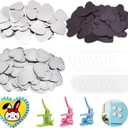 50 Sets Heart-Shaped Fridge Magnet Maker Supplies for Button Maker Machine Heart Shape 2.28 inch/58mm, Includes Metal Cover, Button Back Cover, Soft Magnet, Clear Film,Blank Paper,Children DIY Gift