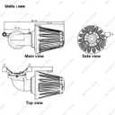 Big Sucker cone Air filter intake for harley air Cleaner Sportster Softail fatboy heritage dyna touring street road king Glide (Deep style -Chromed, TypeB: Touring 01-07, Softail Dyna 99-15)