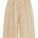 PRETTYGARDEN Spring Two Piece Sets For Women 2025 Ribbed Knit Crew Neck Sleeveless Tank Tops Wide Leg Pants Casual Lounge Set (S)