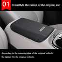 Rifoda Center Console Armrest Cover Suitable for Hyundai Tucson 2022 2023 2024 Scratch Resistance Armrest Box Leather Cover Interior Decoration Accessories(Black)