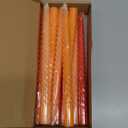 MAITREYA Orange Taper Candles Stick Spiral Twisted Candles-Set of 12 for Decoration Weddings Party Church-Unscented Dripless Candles,10inch(F-Gradient Orange)
