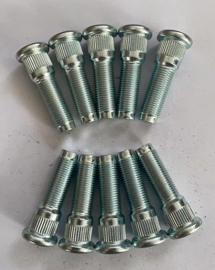 10pcs Front Wheel Lug Stud 610-569 1/2-20 0.627 in. Knurl 1.9 in. Length Replacement for Jeep Wrangler JK, Wrangler, Liberty, Dodge Nitro