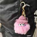 Cute Plush Keychains Cute Kawaii Keychains Plush Keychain For Handbag Backpack Soft Party Favors For WomenPink Shortleg
