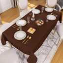 Softalker Rectangle Tablecloth, Waterproof & Stain Resistant Table Cloths Wrinkle Free Fabric Washable 210GSM Polyester Table Cover for Dining/Party/Outdoor - 60 x 102 inch,Chocolate