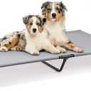 Elevated Dog Bed, Cooling Raised Pet Cot with Chew Proof Mesh Fabric and Steel Frame, Portable Dog Cot Bed with No-Slip Rubber Feet, 60 in