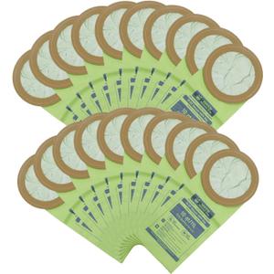 20 Pack 100331 Backpack Vacuum Bags Fit for ProTeam 10 QT Backpack Vacuum CleanerReplace #100331 Open Cirular Collar