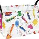 Rectangular Storage Basket Fabric Organizer Bin for Toys,Books,Clothes,Gifts,Pets-Perfect for Home,Office,Nursery,Dorm,Shelf(Rec-Colored Pencil )