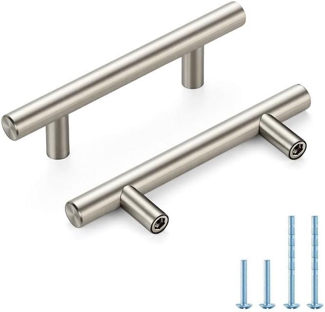 HOME EDIT Brushed Nickel Cabinet Handles 3 Inch Hole Spacing Stainless Steel Drawer Pulls for Cabinets, Dresser, Bathroom 30 Pack