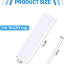 3 Pcs   Plastic Rug Storage Bag, Fits Rug up to 9'x 12' Large Clear Carpet Bag Moving Bag with 100 Pcs Zip Tie Perfect for Storage, Moving, Packing, Shipping