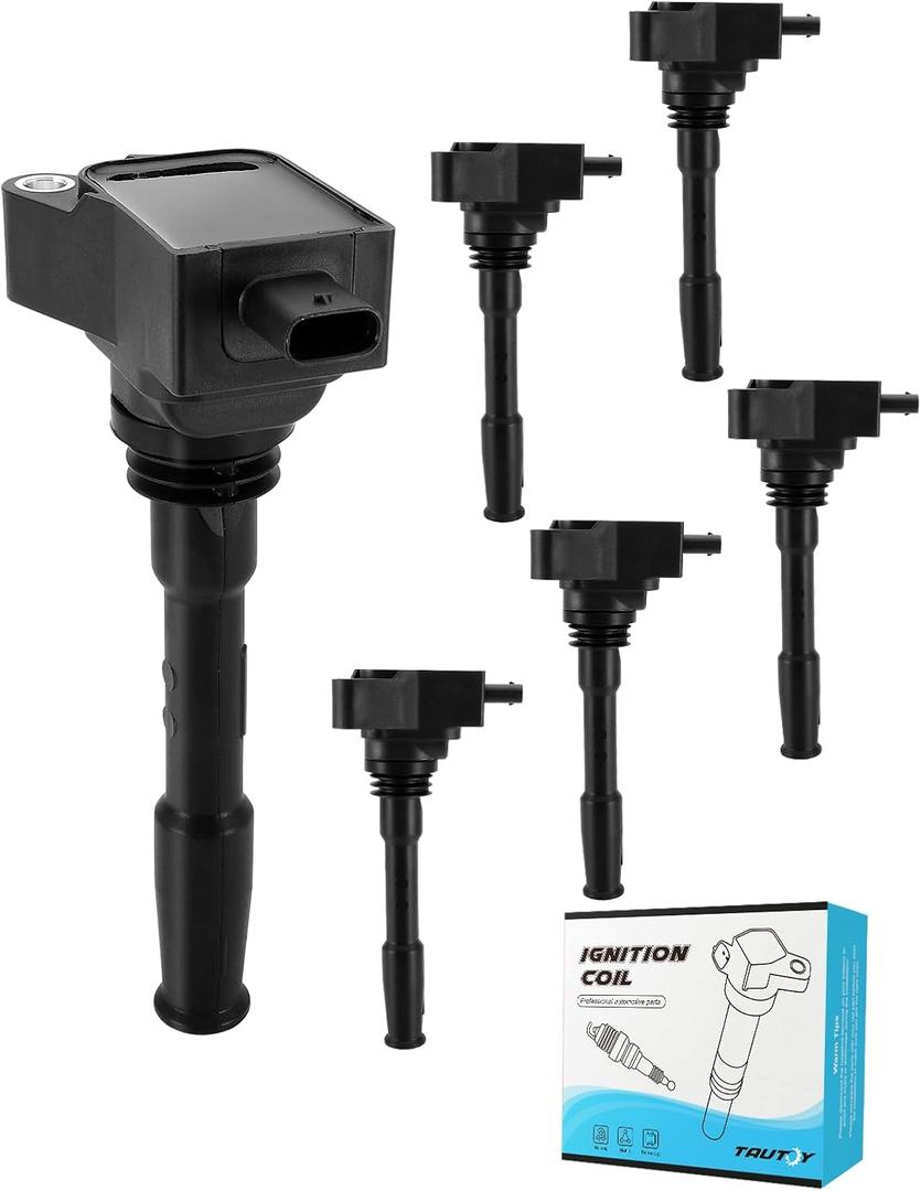 TAUTOY Set of 6 UF827 Ignition Coil Pack (2.7L 3.0L) For Ford F-150 Bronco Edge Explorer Police Interceptor Utility,For Lincoln Aviator Nautilus,2018-2024,#DG567, DG583, DG588, KT4Z12029A