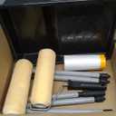 Paint Roller Kit with Extension Pole - 6 Pieces Set with 9" Paint Roller, 2" Paint Brush, 51" Adjustable Extension Pole, 11" Sturdy Paint Tray - Complete Painting Tool Set