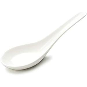 12 Pieces Super White Ceramic Spoons Sunrise Kitchen Supply (5.0" L)