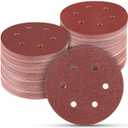 100 PCS 6 Inch Sanding Discs, 6 Hole Hook and Loop Sandpaper 60 80 120 240 400 Grit Set, Round Orbital Sand Paper Discs for Sander