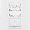 ENERLITES Countdown Timer Switch for Bathroom Exhaust Fan, Wall Light Switch Timer, 5 min 4 hours, Night Light LED Indicator, Neutral Wire Required, UL Listed, HET06-4H-W, White