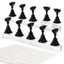 Nail Stands Acrylic Art Stuff, Press on Nail Stand Magnetic Tips Practice Holder Reusable Adhesive Putty for DIY Painting 2 Pack Set of 5 Pieces, Black