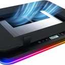 KLIM Turbofrost - Gaming Laptop Cooling Pad - 4 Powerful Turbo Fans - 4 x 4000 RPM, Laptop Cooler 2 Power Modes USB-C/DC, Dynamic RGB, 4-Ports USB, Sealed Foam for Fast Cooling for Laptops up to 17in