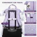 LOVEVOOK Laptop Backpack, Travel Bag with 17.3 inch Laptop Compartment, Water Resistant Teacher Nurse Doctor Work Bag, Anti-theft Daypack, Purple