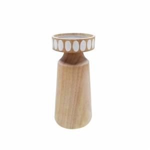 HD Designs 8 in Wood Small Candle Holder