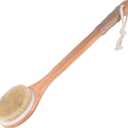 Chikoni Dry Bath Body Brush Back Scrubber with Anti-Slip Long Wooden Handle, Natural Bristles Body Massager, Perfect for Exfoliating, Detox and Cellulite, Blood Circulation, Good for Health