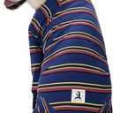Dog Surgery Recovery Suit Female Male for Dogs After Surgery Medium Large Dogs Onesie,Lightweight Dog Recovery Suit for Shedding Prevent Licking Surgical Wound,Dog Pajamas Pjs Clothes, Full Belly (30 (Chest 29.92 in | Backlength 19.69 in), Navy stripes)