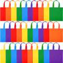 Elcoho 30 Pack Non-woven Tote Bags with Handles 9.89.8 Inch Reusable Goodie Treat Bags Bulk Party Favor Gift Bags for Birthday Wedding Party Supplies