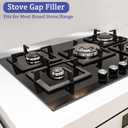 30" Stove Range Gap Filler, Slide-in Range Rear Gap Filler Kit, Behind Stove Shelf Between Stove Range for Most Brands Kitchen Stove (Silver)