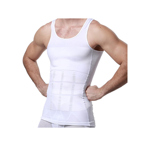 GKVK Mens Slimming Body Shaper Vest Shirt Abs Abdomen Slim Small
