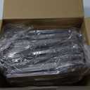 Meanplan 50 Pcs Small Stainless Steel Kitchen Tongs 7 Inch Food Serving Tongs Metal Cooking Clips High Heat Resistant Clips with Sliding Rings for Buffet Food Cooking Salad Grilling, Silver