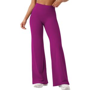 YEOREO Workout Leggings Womens No Front Seam Straight Leggings 29"/ 31.5"/ 33"/ 35" High Waist Buttery Eddiy Gym Yoga Pants (X-Small, Rose Purple)