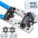 Battery Cable Lug Crimping Tool for AWG 10-1/0 Electrical Lug, with Cable Cutter 64pcs Ring Terminals and 70pcs Heat Shrink Tubing