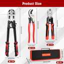 TOOLEAGUE 3Pcs Bolt Cutter Pliers Set,8"and 14" Heavy Duty Bolt Cutters,10" Wire Cable Cutter with Storage Bag,CR-V Blade, Easily Cut Locks, Screws,Rods, Chains