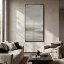 Large Framed Neutral Abstract Wall Art, Modern Vertical Canvas Prints Paintings Artwork for Walls, Grey Brown Minimalist Landscape Pictures Wall Decor for Hallway Living Room Dining Room, 30x60 In