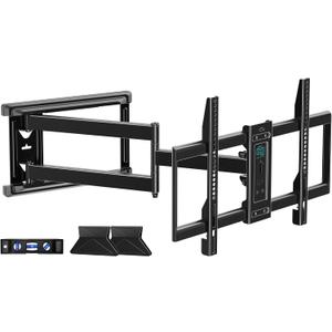 HCMOUNTING Corner TV Wall Mount Long Arm TV Bracket for 32-80 Inch TVs,Pre-Assembled Full Motion TV Mount with 30.12" Extension & Swivel Articulating Arm & Tilt,Max VESA 600x400mm,Holds up to 110 lbs