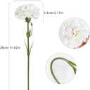 15PCS White Carnations Artificial Flowers White Fake Flowers Silk Carnations White Flowers for Wedding Centerpieces Bridal Shower for Dining Table Home Party Birthday Decor (White)