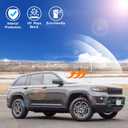 Windshield Sun Shade Custom Fit for 2022 2023 2024 2025 2026 Jeep Grand Cherokee 4XE Accessories Foldable Window Sunshade Protect Car from Sun Rays & Heat Damage Keeps Car Cooler