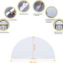 Arch Window Shade Radius 18 inch Half Circle Arched Non-Woven Stick on Cut to Size self Adhesive Light Filtering Half Moon Round Window Covering Pleated Blinds for Front Door