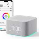 Sound Machine Alarm Clock, 32 Soothing Sounds, Night Lights Bluetooth Speaker, App Control White Noise Machine with Dimmable Clock, Noise Machine for Baby, Kids, Teens, Adult, Best Birthday Gift Ideas (grey)