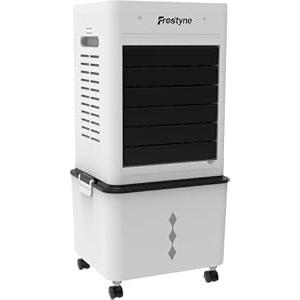 Portable Evaporative Air Cooler w/Humidifier 3Ga Water Tank, 10 Ice Packs, 6 Speeds & 4 Modes, Timer & Remote, Windowless Portable Fan for Bedroom, Home, Office,Black