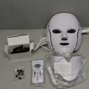 SDKWDH Red Light Photon Facial Mask with Remote Control, 7 Custom Modes with Infrared, Portable with Timer for Home Use