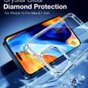 TORRAS Crystal Clear for iPhone 15 Pro Max Case, [Anti-Yellowing][Military-Grade Protection], Slim Transparent Anti-Scratch Back, Soft Bumper, Non-Slip Protective Phone Cover, Clear
