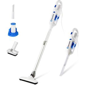 Vacmaster Corded Stick Vacuum Cleaner 2 in 1 Ultra-Lightweight 14Kpa Power Suction Handheld Vacuum Cleaner with Washable HEPA Filter for Home, Car, Pet Hair, Carpet, Hard Floor