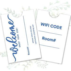 Geyoga 5000 Pack Hotel Key Card Envelopes Sleeves Bulk Delicate Printed Welcome Enjoy Your Stay Gift Card Holders Envelope Sleeve for Business Office, 2.4 x 3.5 Inch(Classic)