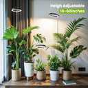 Kullsinss Black Grow Light, Full Spectrum LED Plant Lights for Indoor Growing with 6/12/16H Timer, 3 Color Modes, 5 Brightness, 10"-65" Height Adjustable Plant Grow Lamp for Large Indoor Plants
